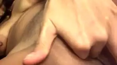 Young Indian wife long fingers in tight pussy