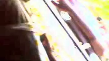 Cute young girl travel on bus