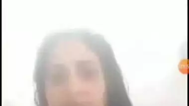 Beautiful desi boudi nude bathing selfie