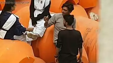 Indian friends chillout in road HOT Moment Caught