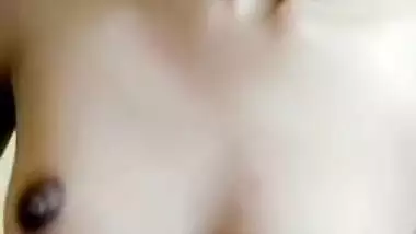 Beautiful teen hairy pussy show selfie video