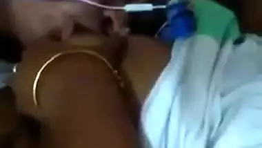 Sweet Desi girl feeding her XXX juicy boobs to her colleague MMS