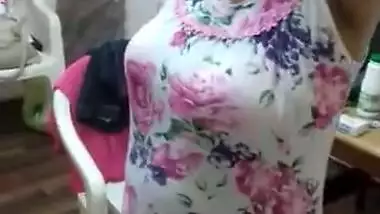 Horny Indian Aunty Wearing Cloths