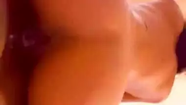Young Latina Riding Reverse Cowgirl