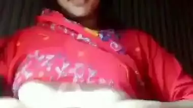 Village girl pressing boobs topless viral show