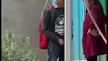 Indian school girl give head outdoor before school and caught on XXX cam