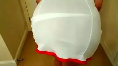 British Nurse collects patient sperm sample but ends up swallowing it deepthroat POV Indian