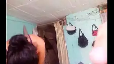 Big boobs maid red hot bending down cleavage show