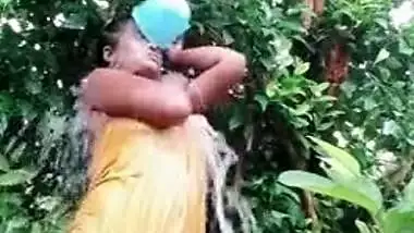 Young Desi girl has her first time XXX outdoor washing on camera