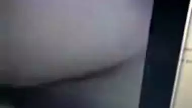 During video chat Desi gal reluctantly flashes BF her medium XXX tits