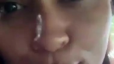 Girlfriend huge boobs shown on video call to boyfriend