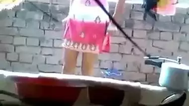 Indian Girl Outdoor Shower