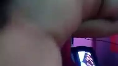Indian minx instead of watching XXX film decides to have solo sex