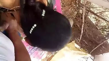 Aunty Sucking Outdoor & getting boobs pressed