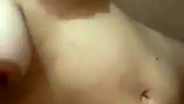 Sexy Indian Punjabi girl stripping nude on selfie cam
