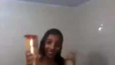 Desi village wife nude bath