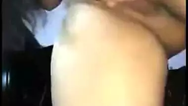 Big juicy boobs and excited pussy are hidden under Desi girl's red dress