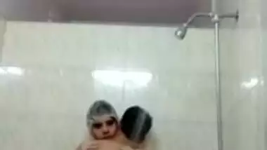 Indian couple in shower