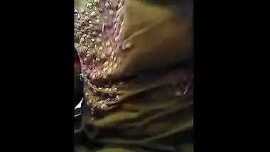 My horny aunty showing her puffy nipples