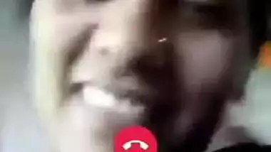 Sexy Desi female allows guy to see her natural XXX tits via video link