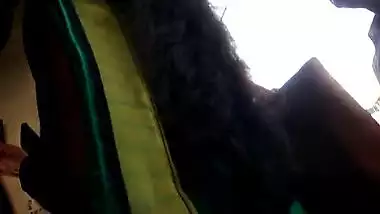 Hot tamil Mysore aunty in low hip Saree in public