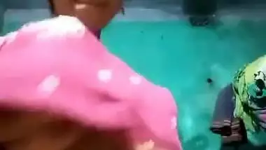 Sweet Bengali teen girl showing her big boobs