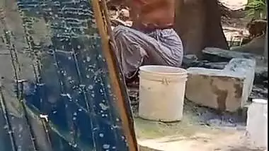 Village bhabhi nude bath outdoors