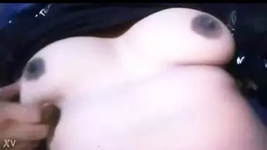 Indian Girlfriend enjoying her own boobs