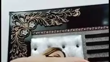 Made on demand XXX clip of Desi porn model showing her plump booty