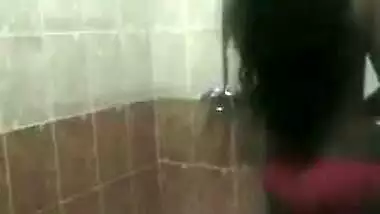 Nice XXX clip in which lovely Desi cutie relaxes solo under shower