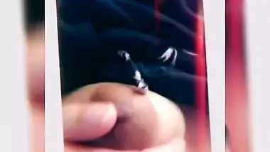 Cute hijabi girl shows her big boobs on cam