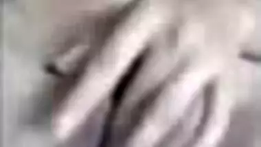 Hot wife with big boobs fingering pussy