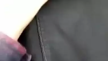 Muslim teen boob show to her boyfriend in the outdoor