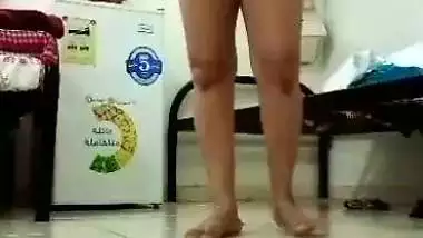 Unsatisfied aunty naked video making for lover on Instagram