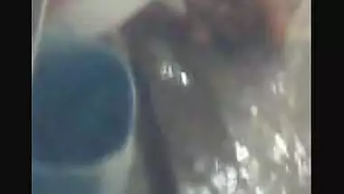 Hot babe taking bath