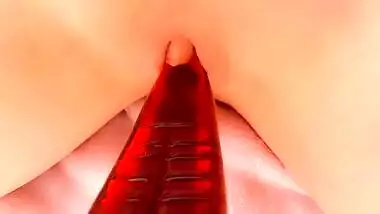 Blonde Mistake With Mom Toy Just For Try Inside Tight Hole