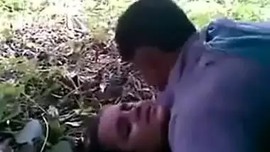 Indian girl has threesome with her boyfriends in the jungle