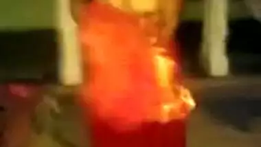Young man behind camera films how old aunty gets naked before him