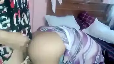 Desi college girl sucks cock and takes it from behind into XXX slit