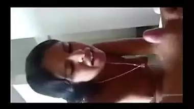 Nasty girlfriend gives a nice blow job and swallows a giant spunk fountain
