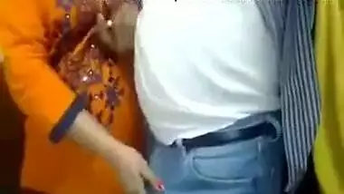 Delhi hot aunty touching penis of uncle in bus