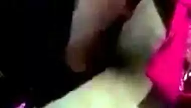 Elder sister displaying pussy of her younger sister